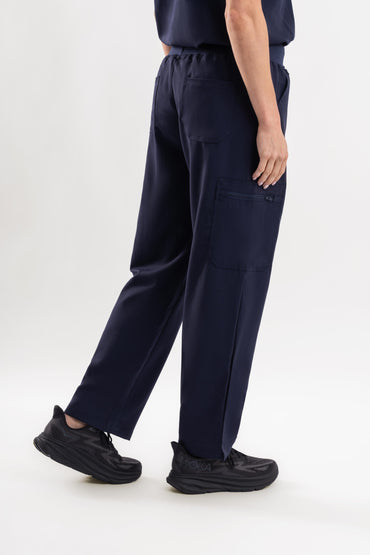 Straight Scrub Pants - Navy Blue Babuchaa