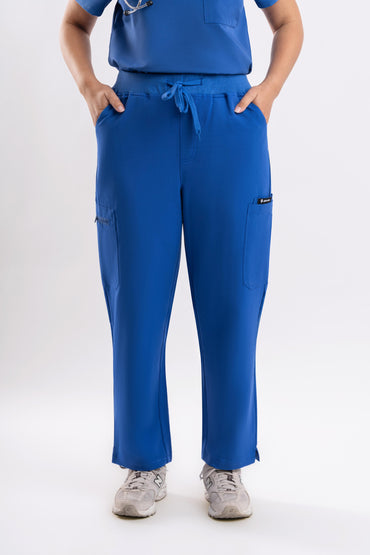Straight Scrub Pants - Royal Blue Babuchaa