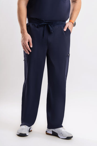 men’s navy blue Axis Straight Scrub Pants