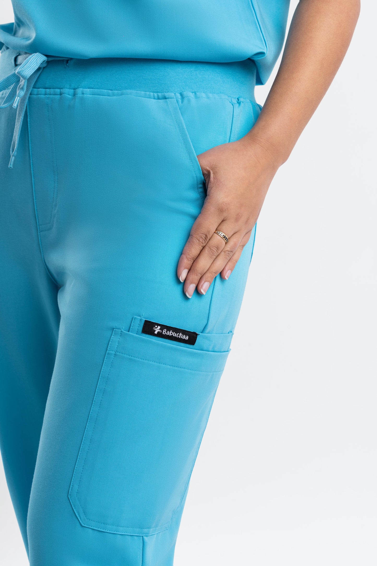 Straight Scrub Pants - Teal Babuchaa