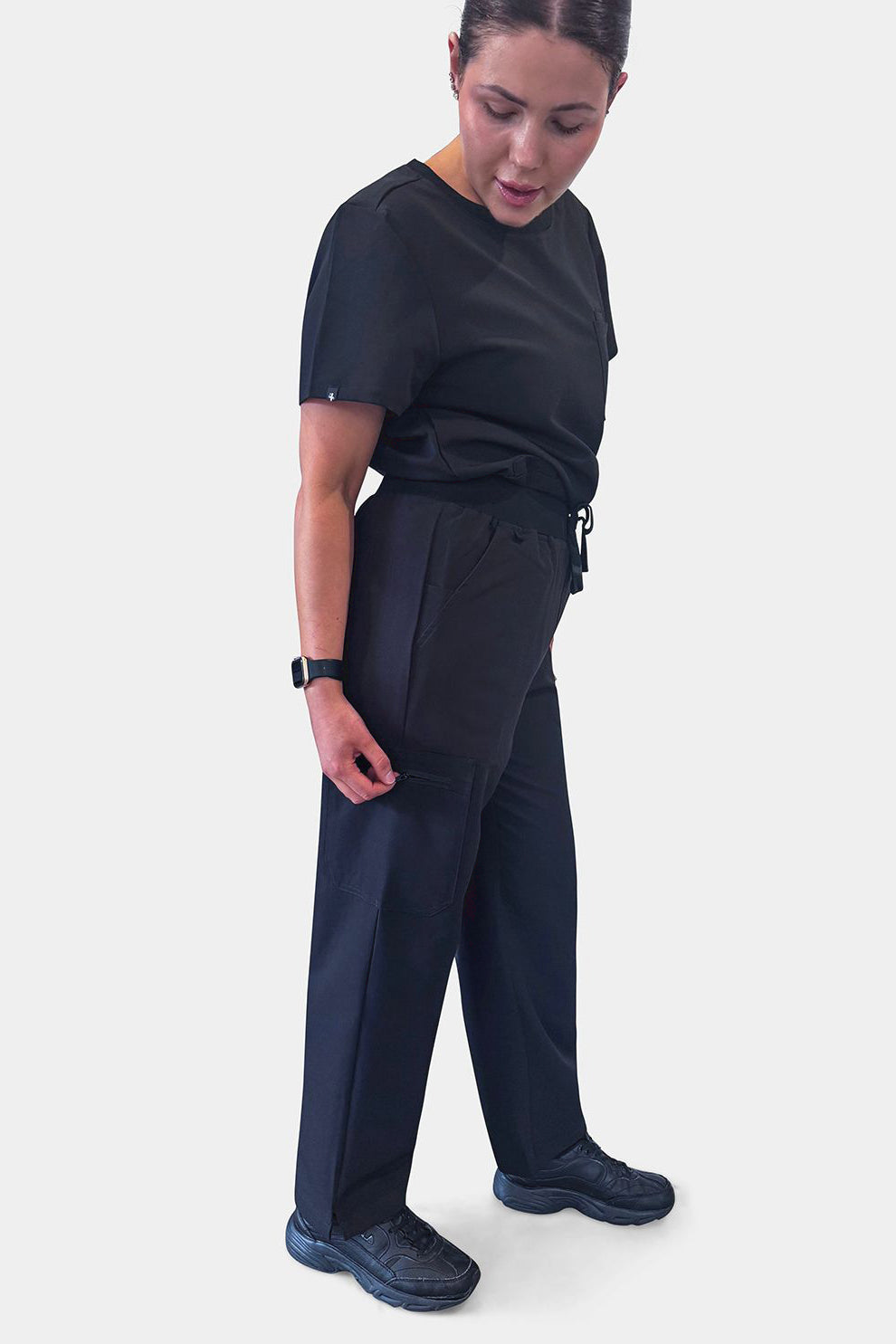 Straight Scrub Pants - Black Babuchaa