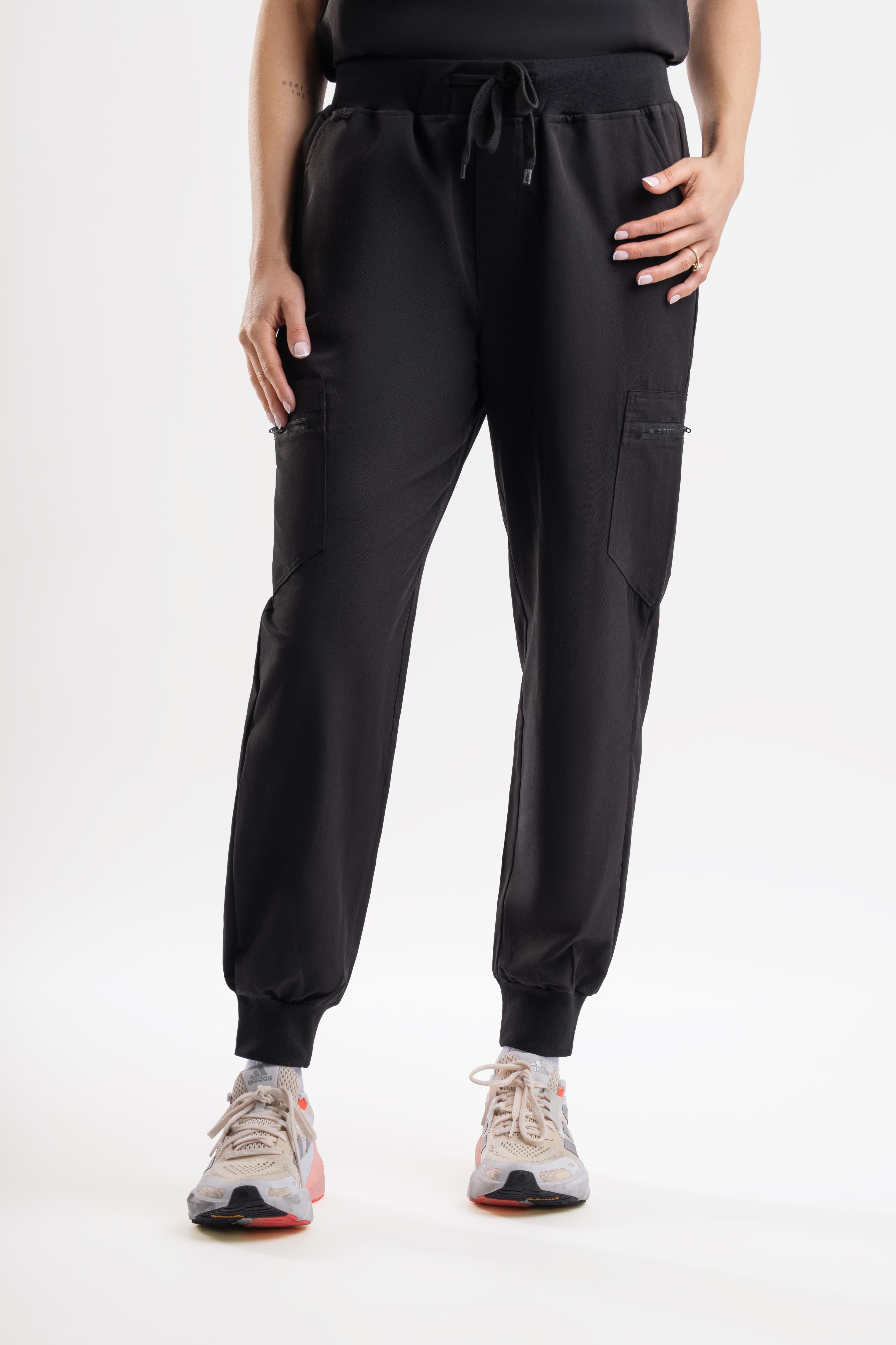 Jogger Scrub Pants - Black Babuchaa