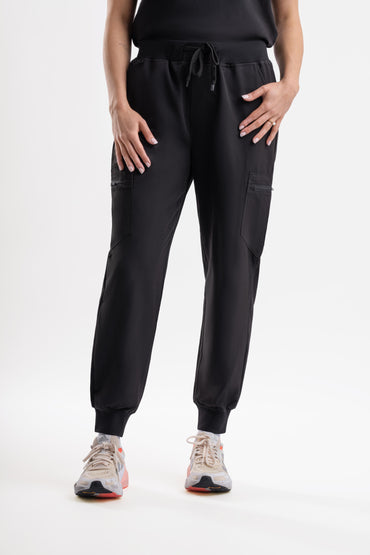 Jogger Scrub Pants - Black Babuchaa