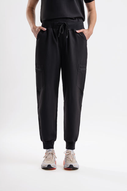 Jogger Scrub Pants - Black Babuchaa