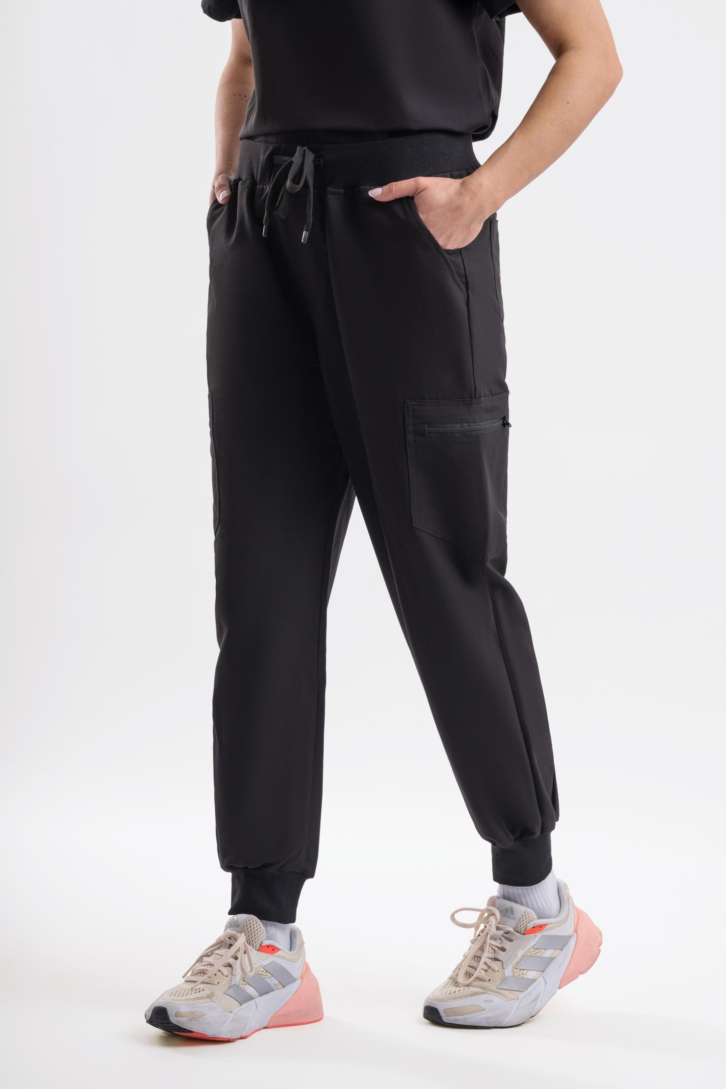 Jogger Scrub Pants - Black Babuchaa