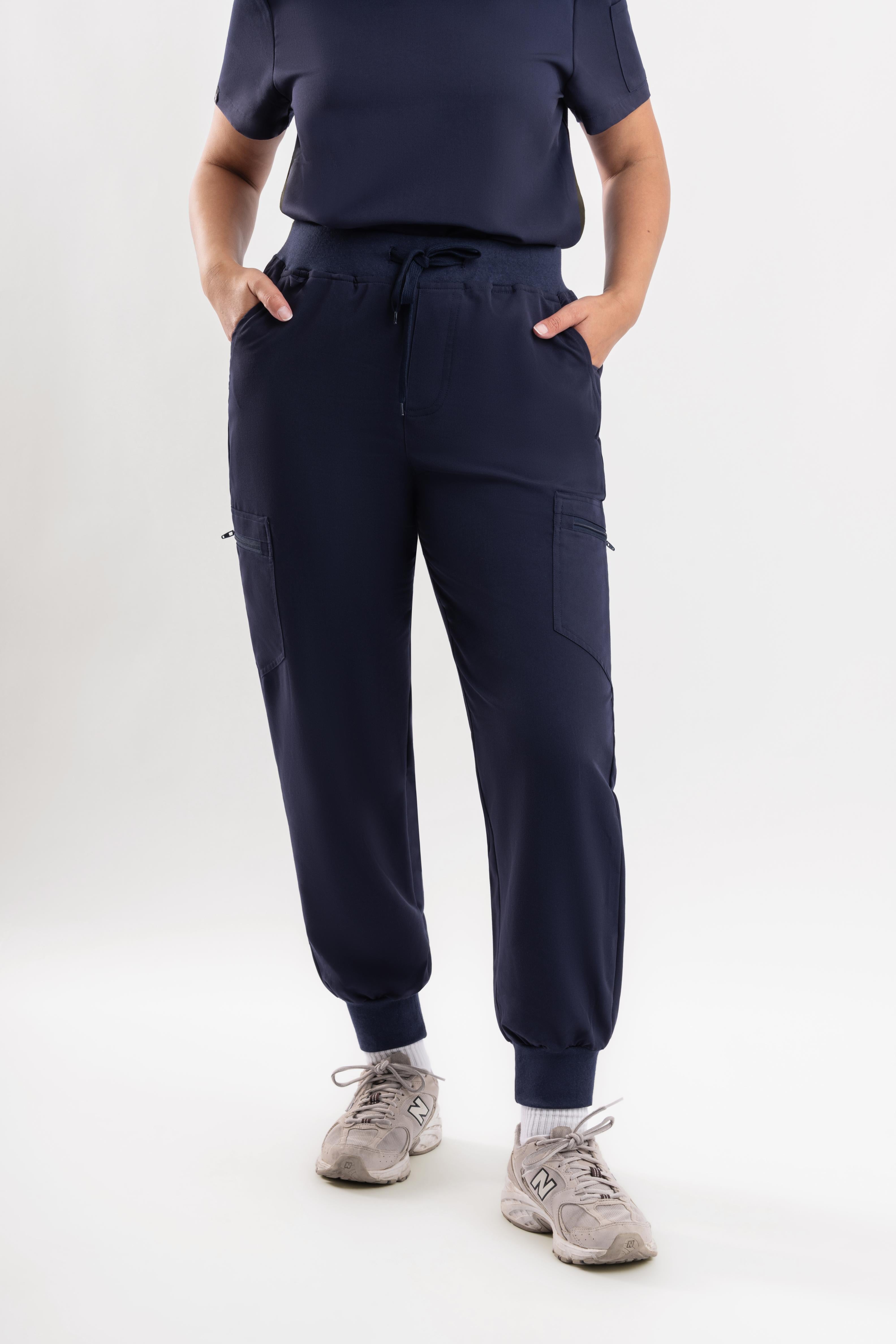 Jogger Scrub Pants - Navy Blue Babuchaa