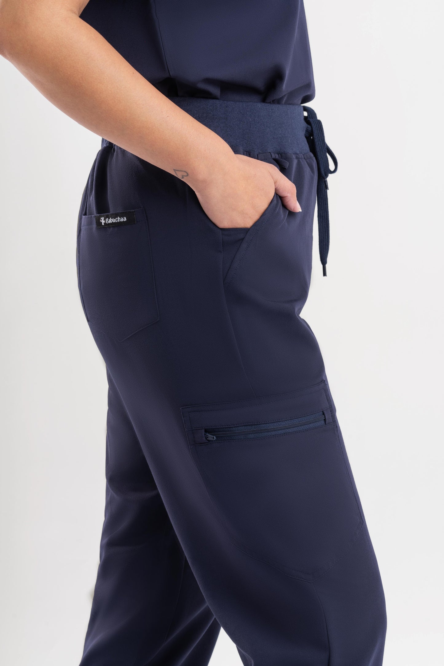 Jogger Scrub Pants - Navy Blue Babuchaa