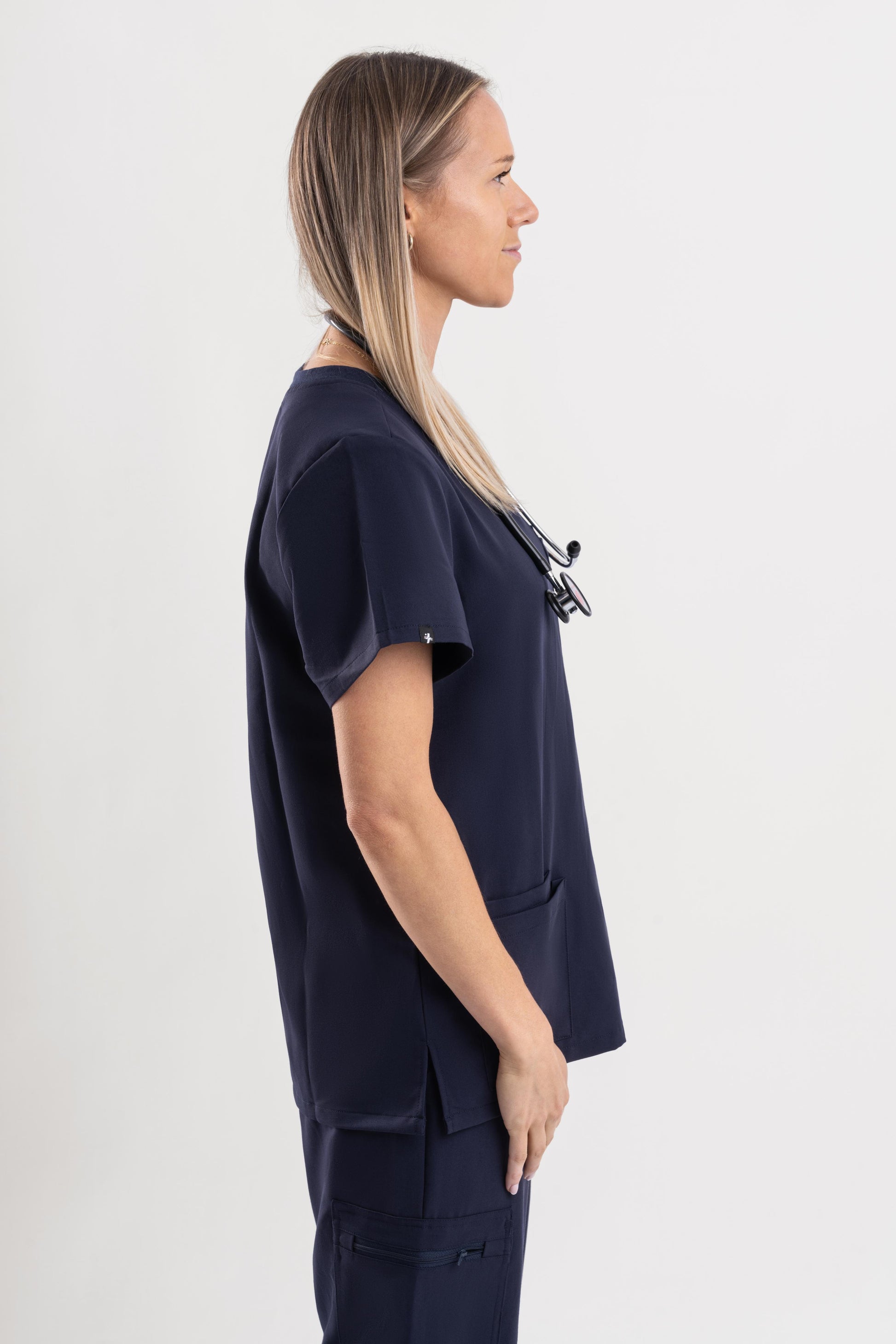 navy scrub top professional nursing women in australia