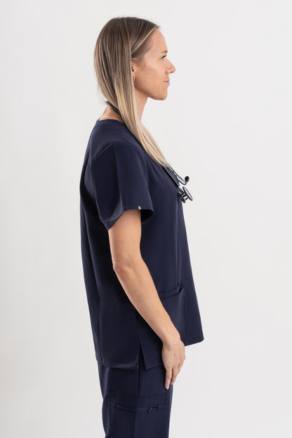 navy scrub top professional nursing women in australia
