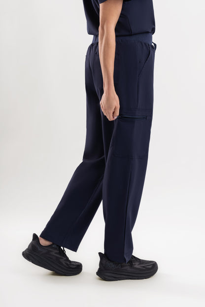 Straight Scrub Pants - Navy Blue Babuchaa
