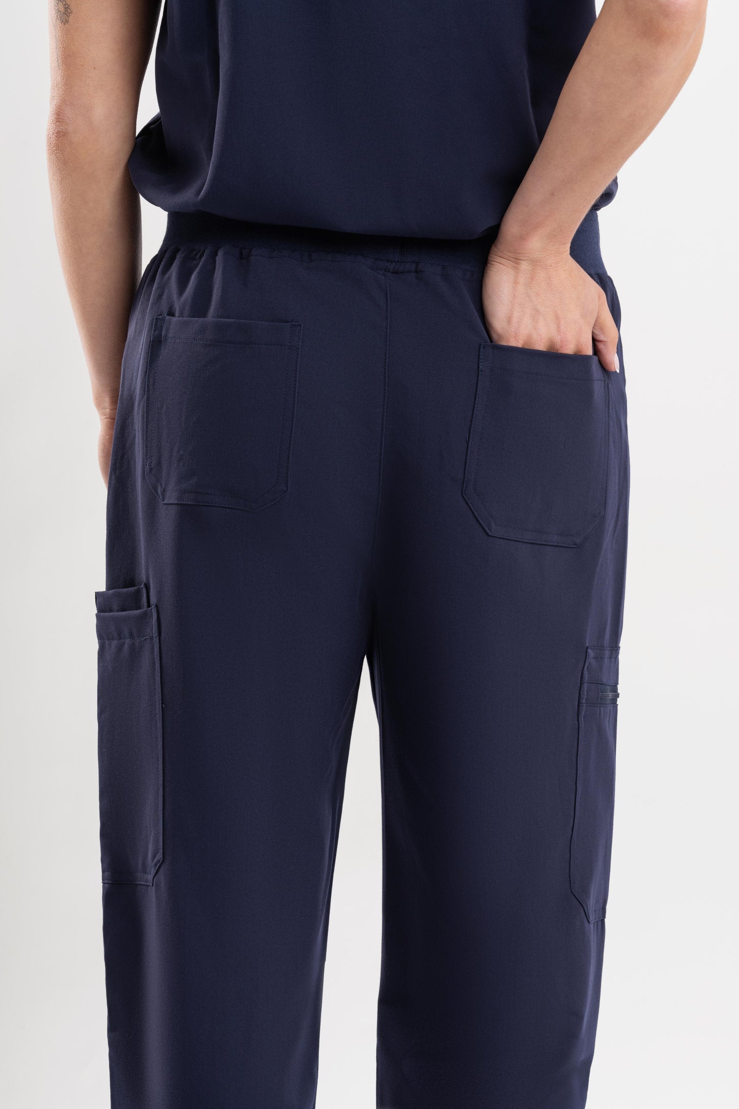 Straight Scrub Pants - Navy Blue Babuchaa
