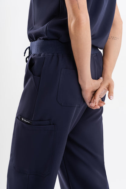 Straight Scrub Pants - Navy Blue Babuchaa