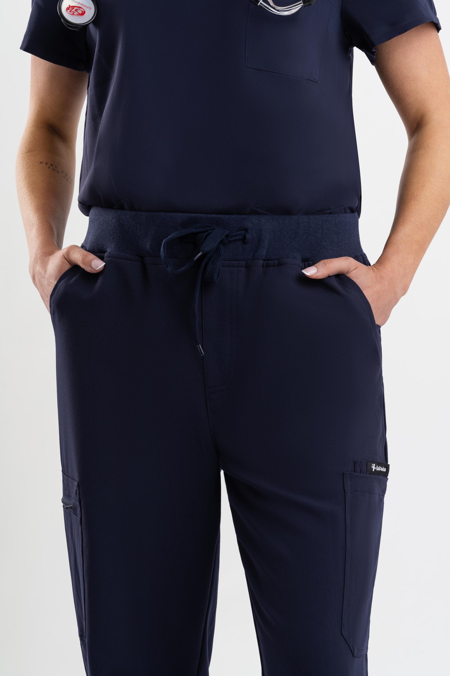 Straight Scrub Pants - Navy Blue Babuchaa