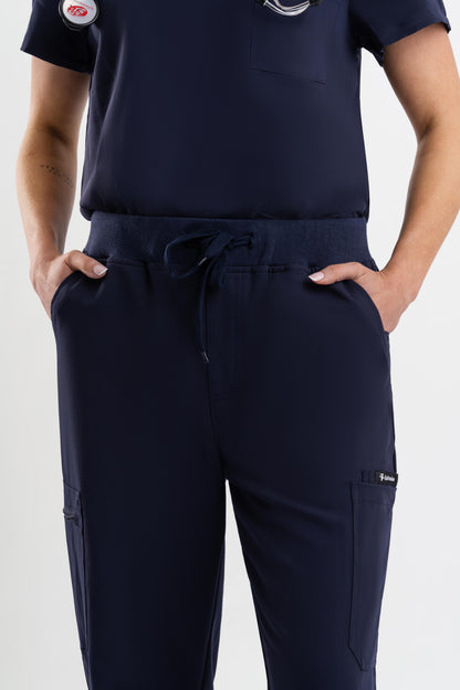 Straight Scrub Pants - Navy Blue Babuchaa