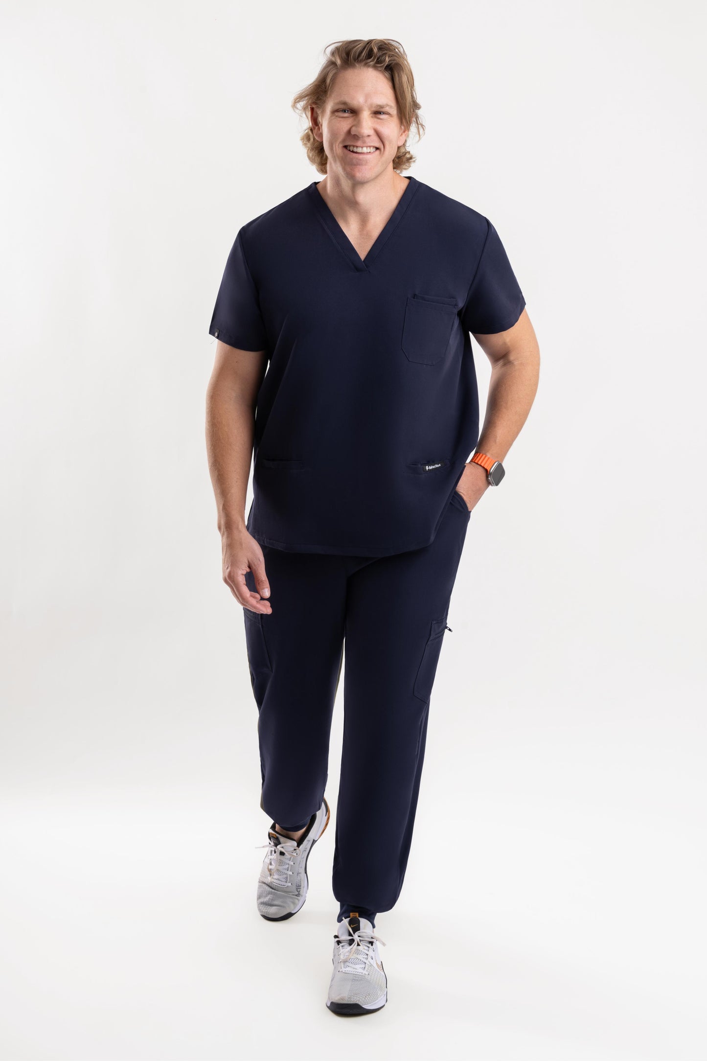 nursing Navy Blue V Neck Scrub tops for men
