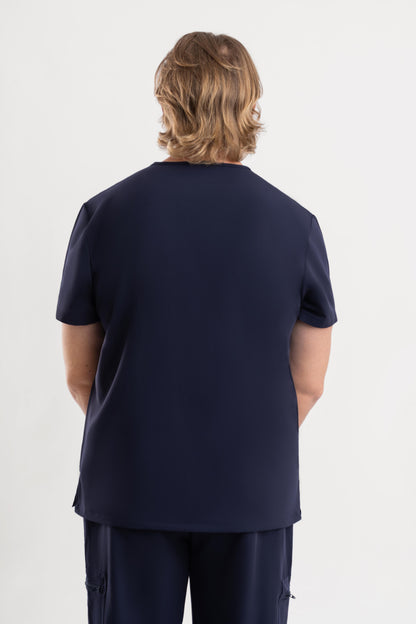  men’s V Neck cotton Navy Blue Scrub tops