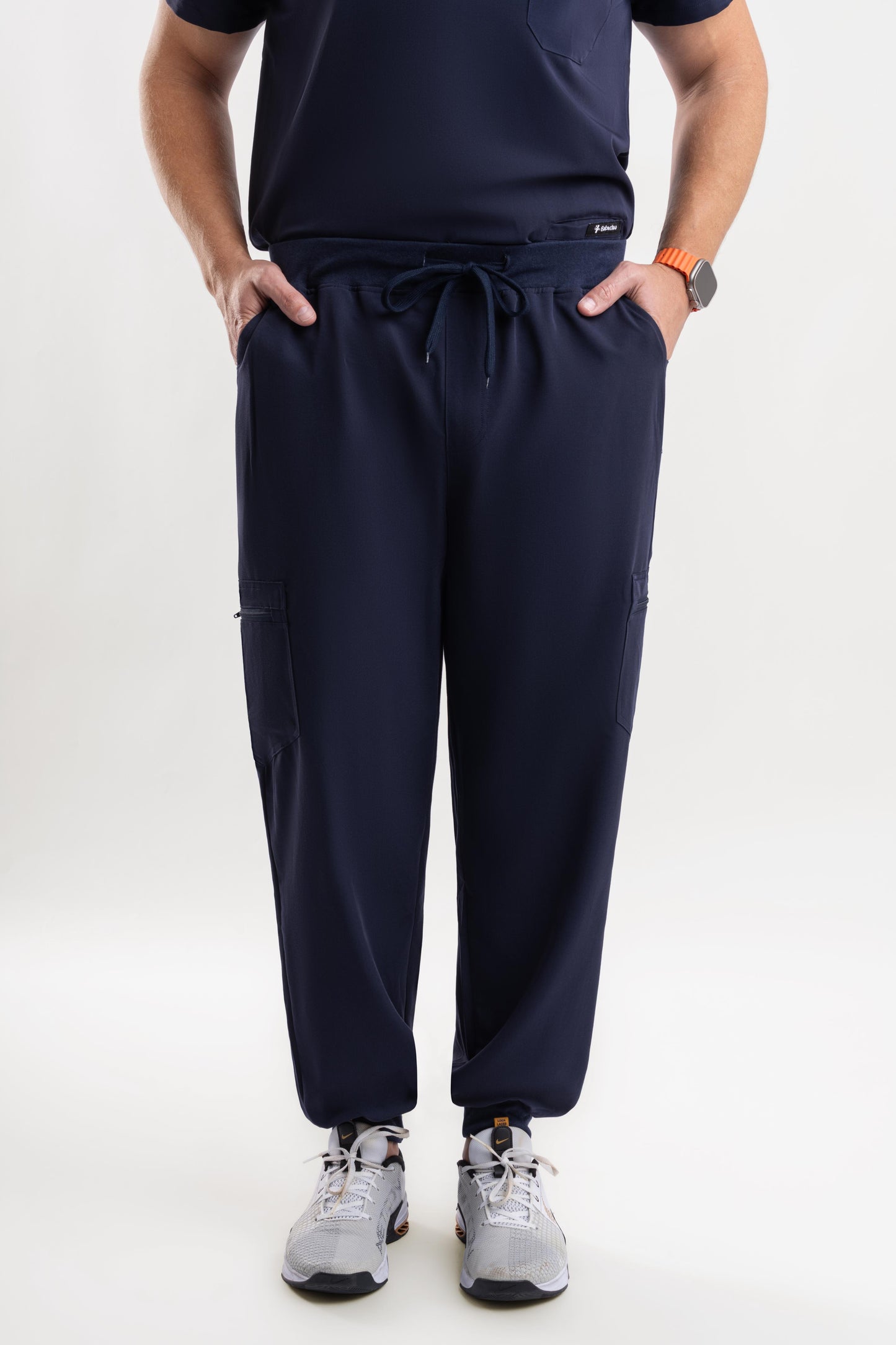 navy blue healthcare jogger scrub pants for men