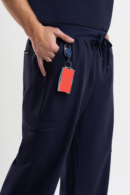 navy blue comfortable men’s scrub joggers