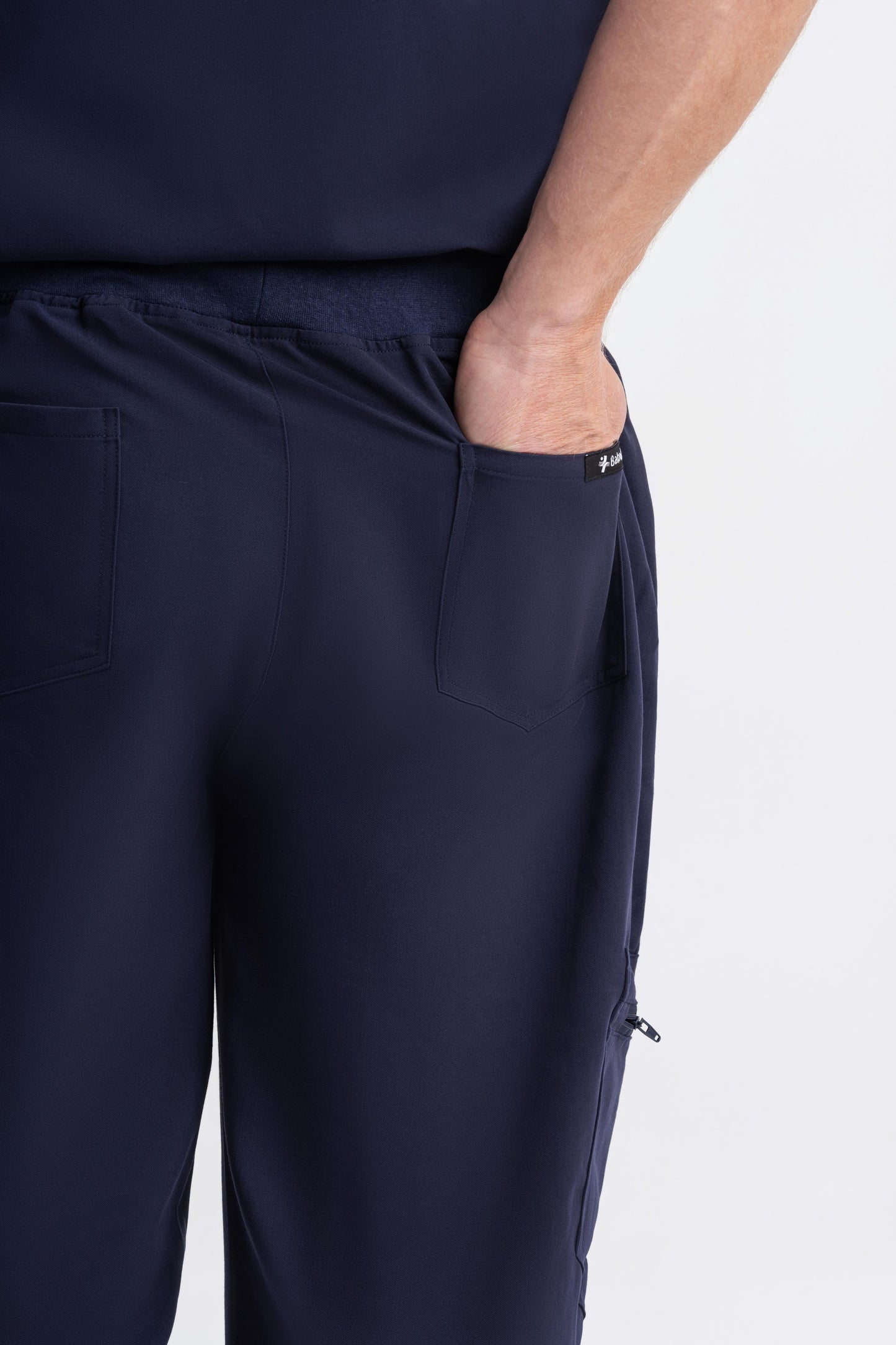 navy blue stretch men’s scrub jogger pants
