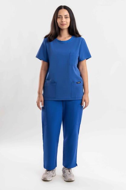 Crewneck Scrub Top - Royal Blue