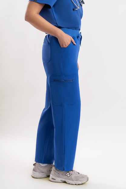 Straight Scrub Pants - Royal Blue Babuchaa