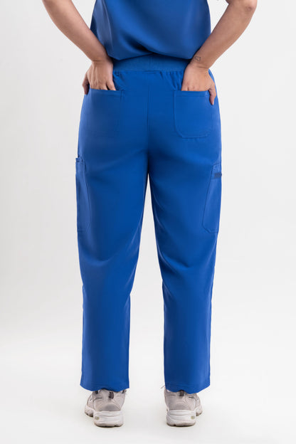 Straight Scrub Pants - Royal Blue Babuchaa