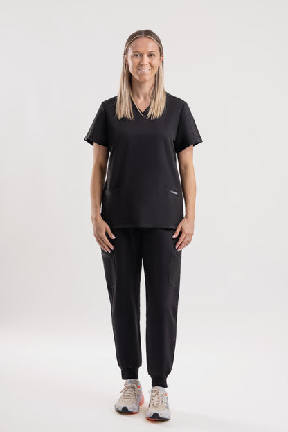 Jogger Scrub Pants - Black Babuchaa