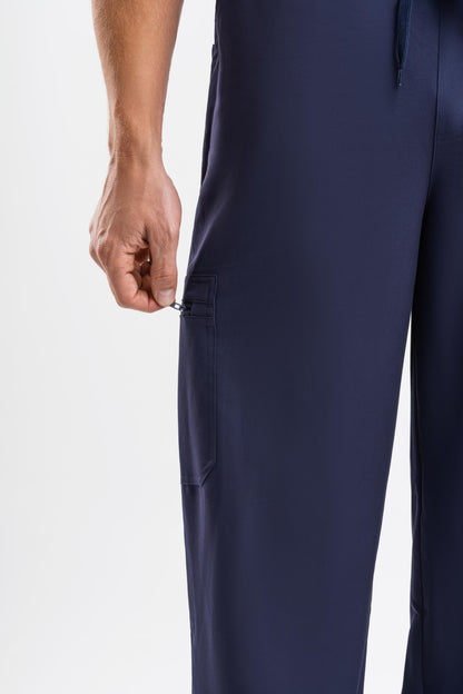 navy blue mens axis medical Straight Scrub Pants