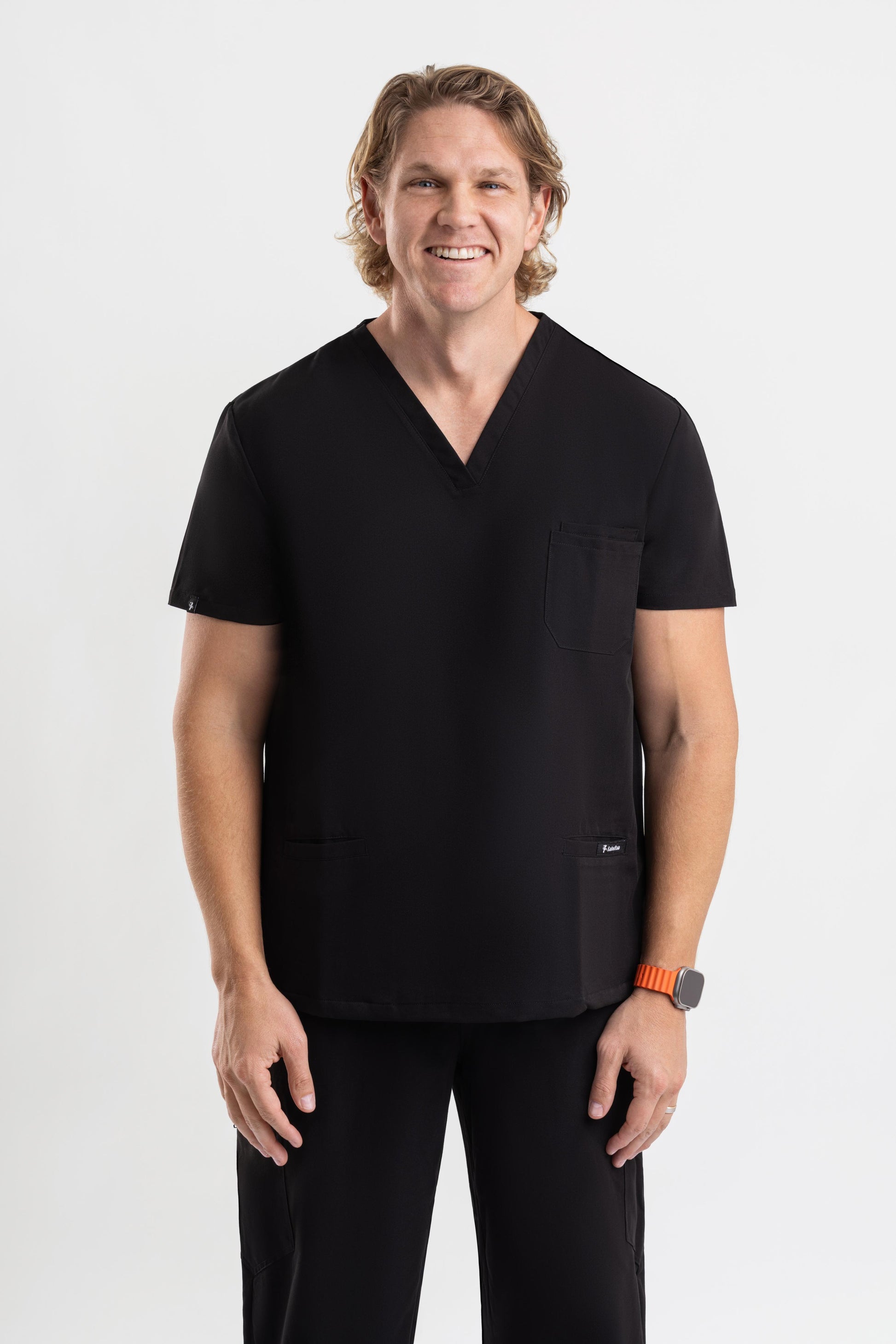 men’s black V Neck Scrub tops Australia