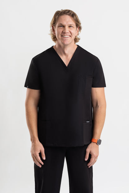 men’s black V Neck Scrub tops Australia