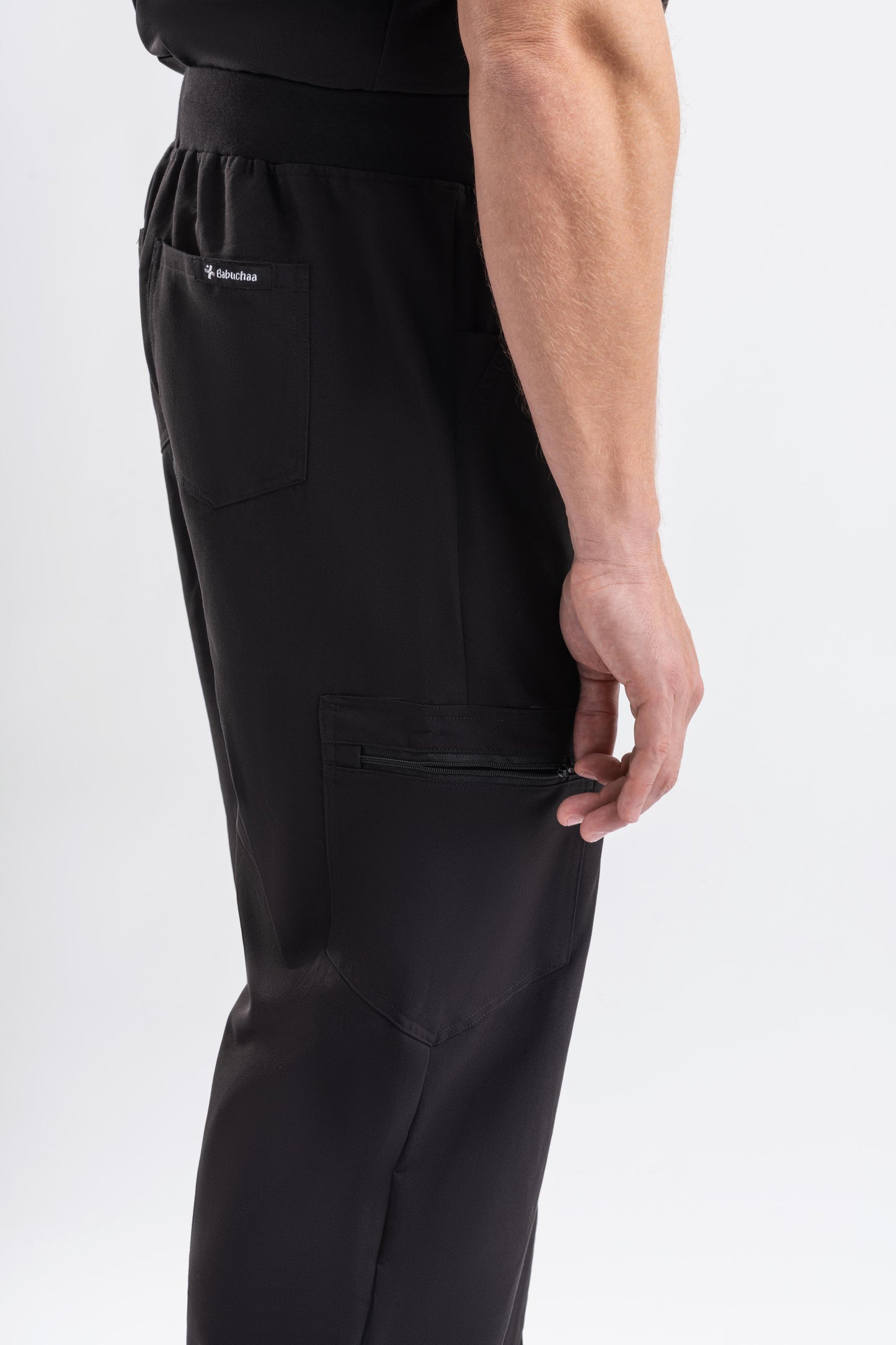 black nursing pulse  scrub joggers for men