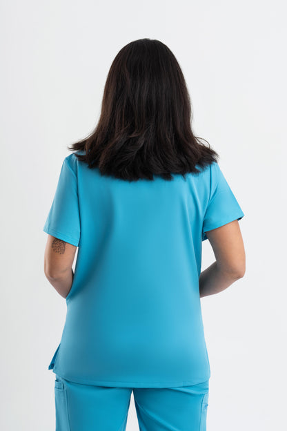 professional teal scrub top women healthcare