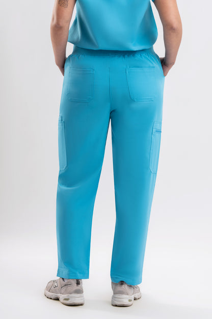 Straight Scrub Pants - Teal Babuchaa