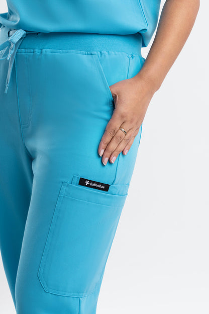 Straight Scrub Pants - Teal Babuchaa