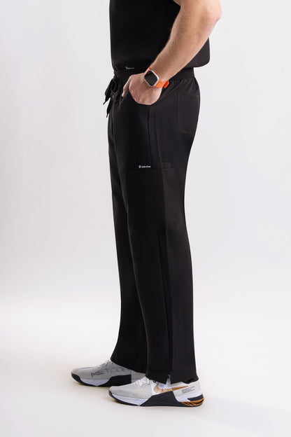 men’s black axis Straight Scrub Pants