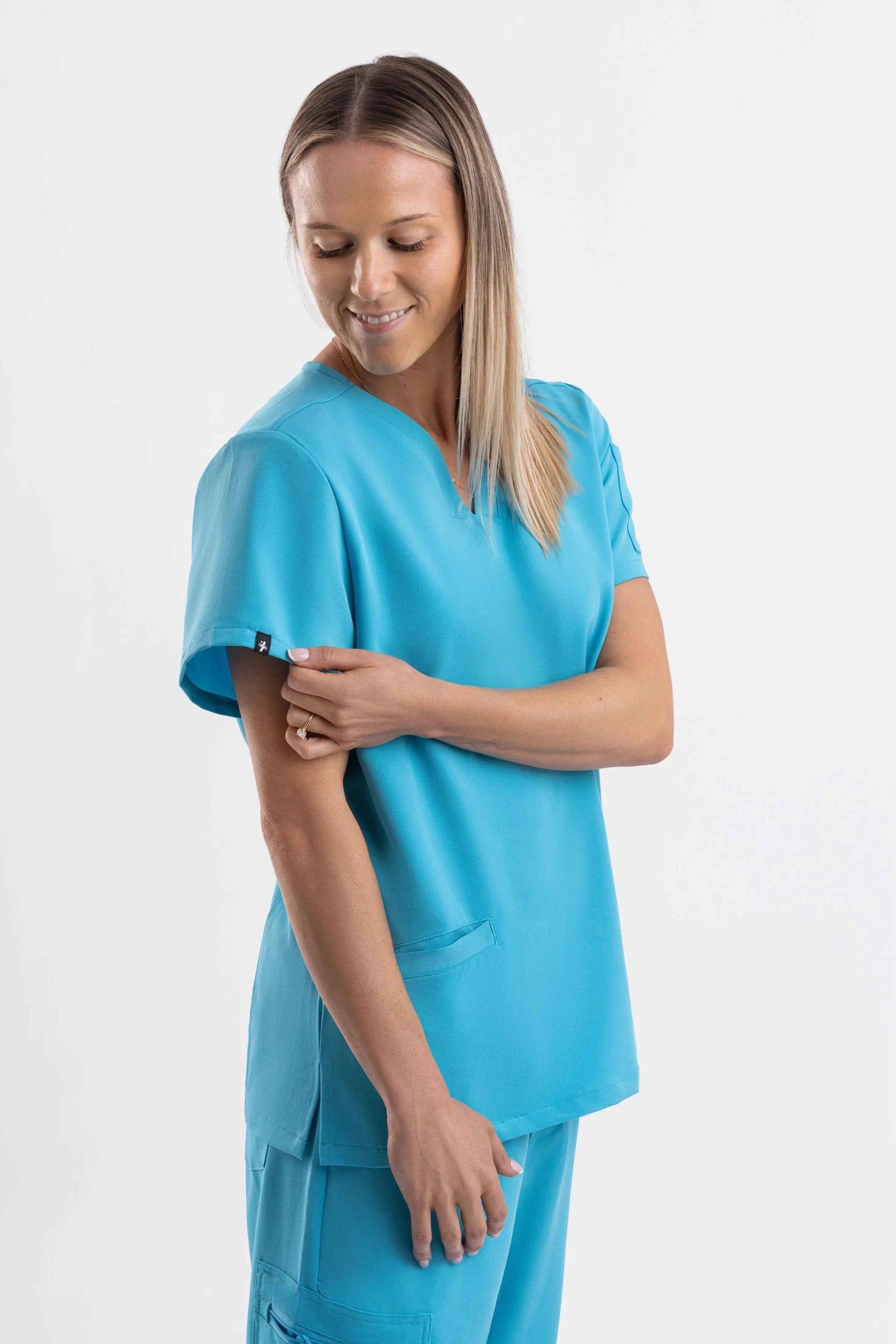 V Neck Scrub Top - Teal