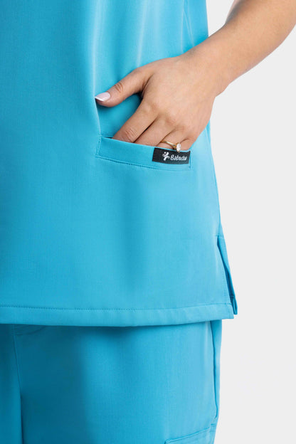 V Neck Scrub Top - Teal