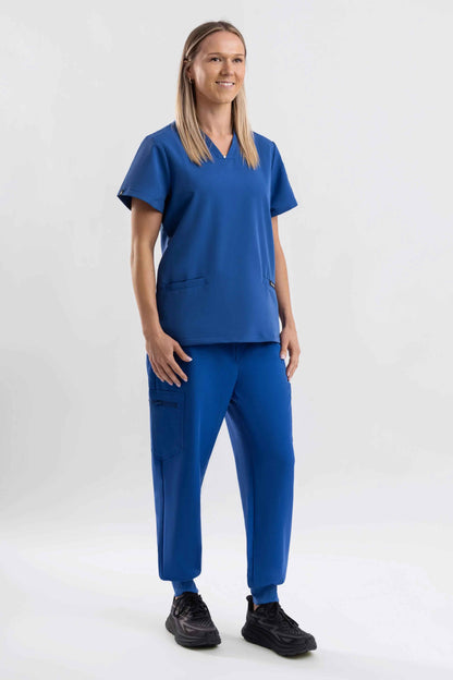 V Neck Scrub Top - Royal Blue
