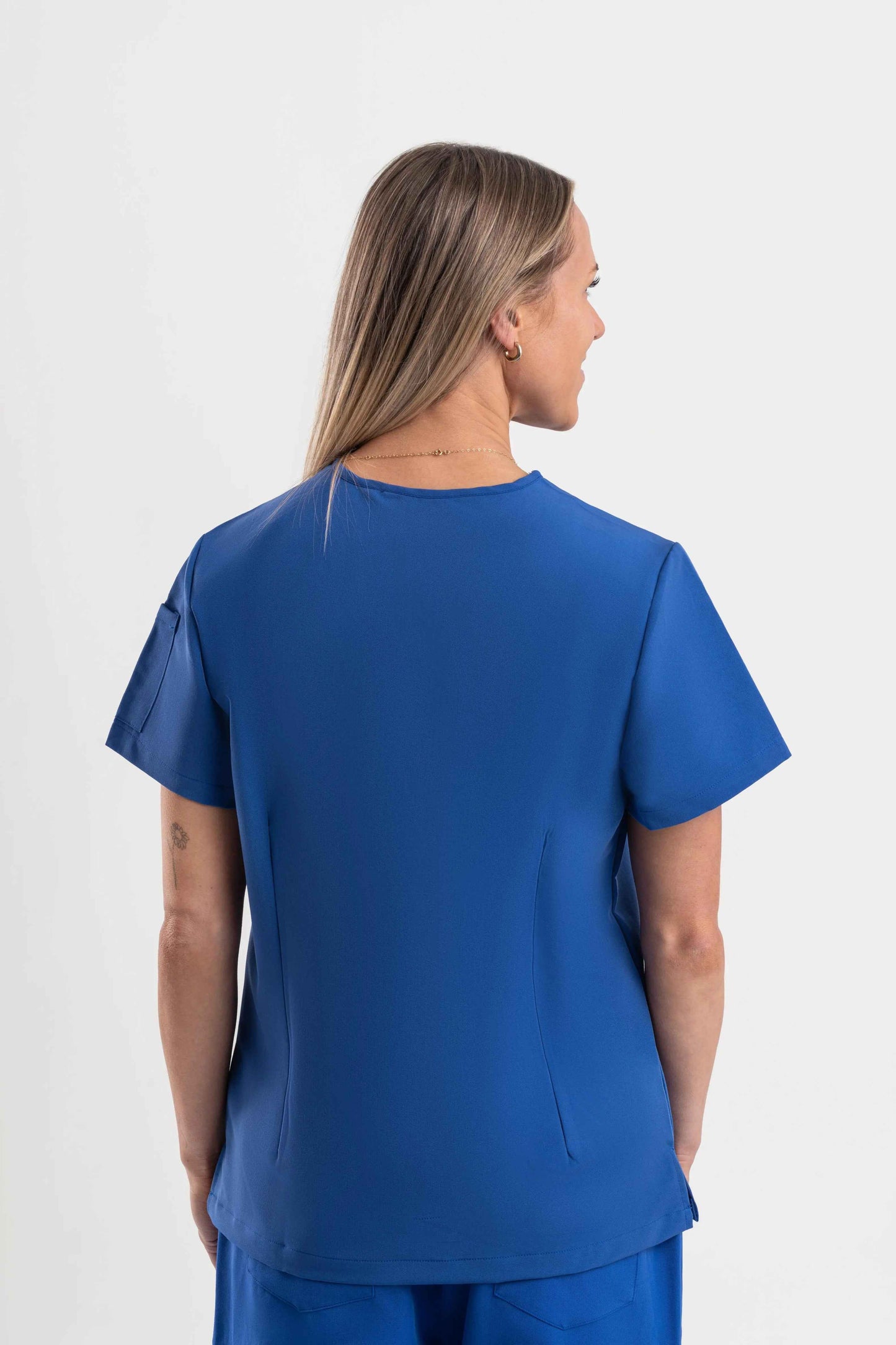 V Neck Scrub Top - Royal Blue