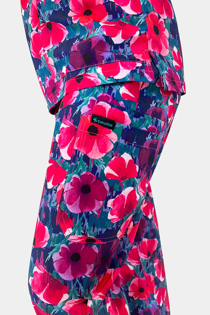 Crimson Bloom Scrub set Babuchaa