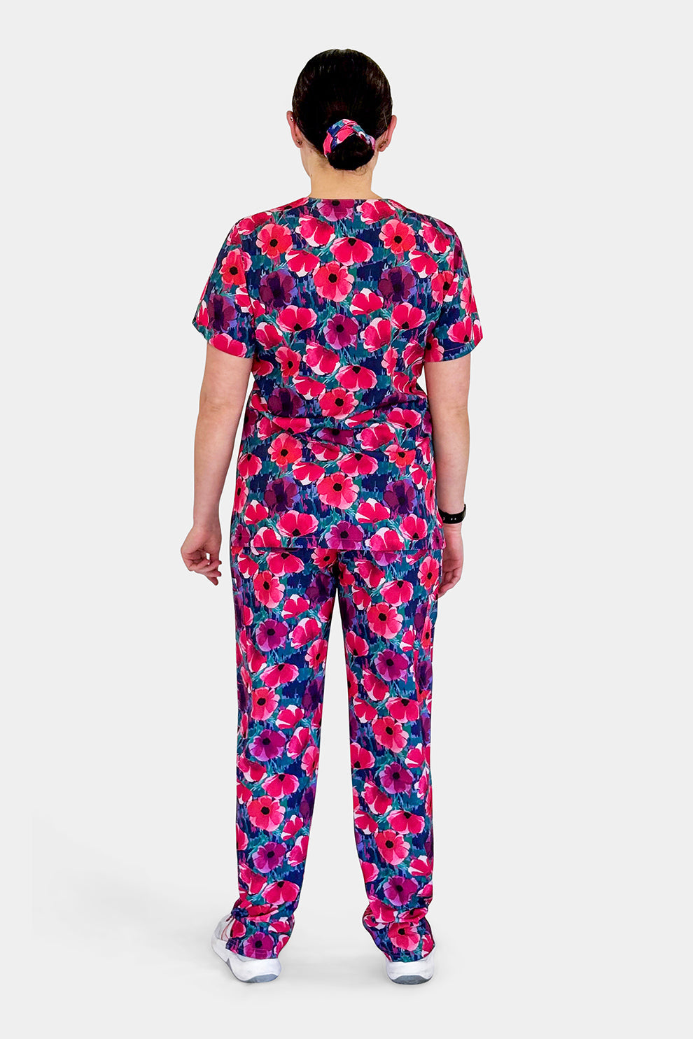 Crimson Bloom Scrub set Babuchaa