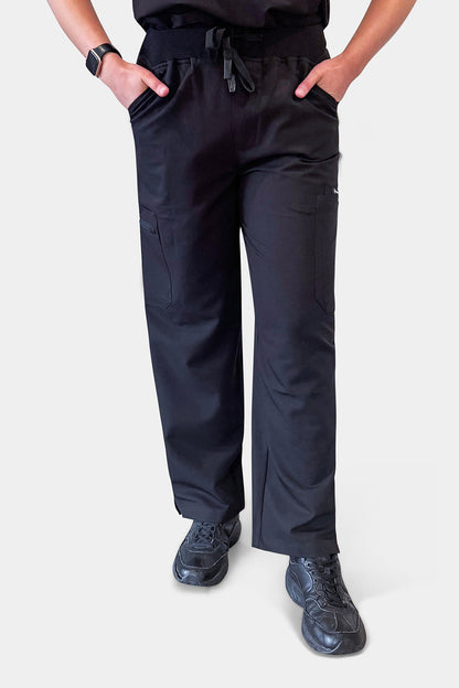 Straight Scrub Pants - Black Babuchaa