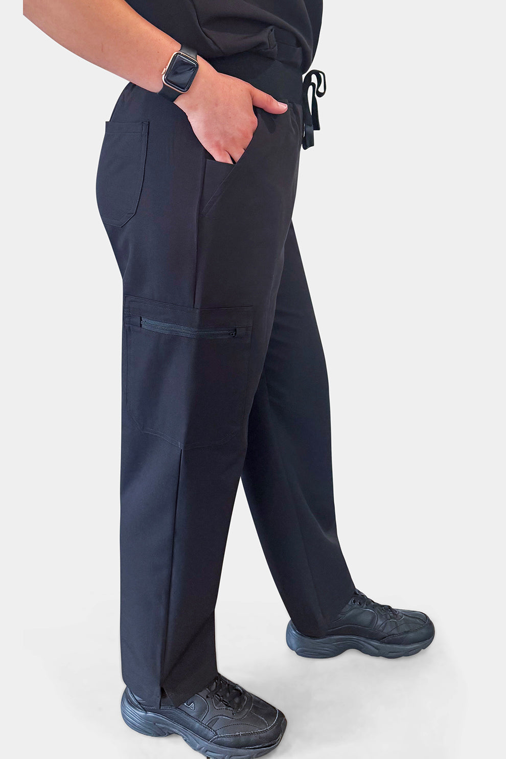 Straight Scrub Pants - Black Babuchaa