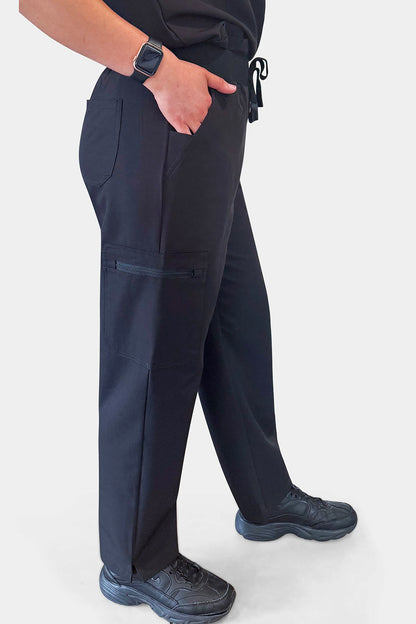 Straight Scrub Pants - Black Babuchaa